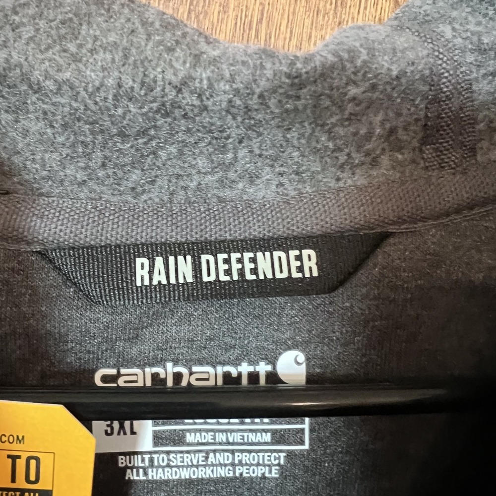 CARHARTT-Men's Rain Defender Dark Gray Hoodie Size 3XL NWT - Picture 13 of 16